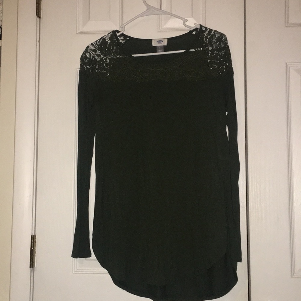Lace top long sleeved shirt